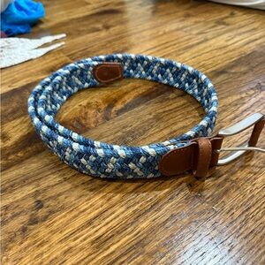 Peter Millar Braided Blue White Men's Belt